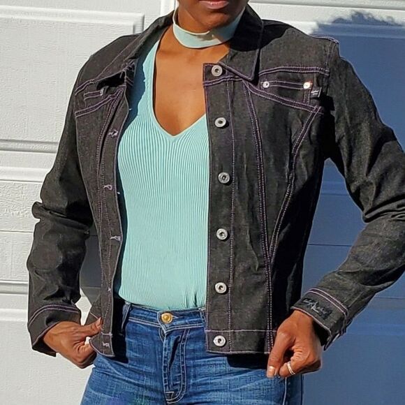 Baby Phat black jean jacket - Picture 2 of 8